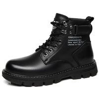 Botas Martin para Homens, Novos Sapatos de Outono 2024, Botas Modernas Forradas a Fleece ao estilo Coreano, Sapatos Casuais Casuais Versáteis de Capa Alta em Pele