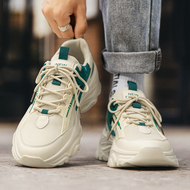 Sapatos de Homem 2024 Novos Ténis Desportivos de Corrida Juvenil Respiráveis de Verão Sapatilhas Casuais Antiderrapantes que Aumentam a Altura Ténis da Moda