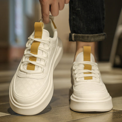 Sapatos Masculinos Xiaobai 2024 Novos Sapatos Casuais Respiráveis de Verão, Sapatos Brancos de Homem, Sapatos Desportivos Versáteis Modernos e Versáteis Antiderrapantes de Sola Grossa