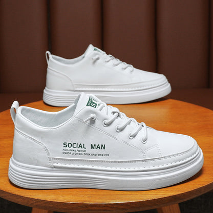 Sapatos masculinos de verão, sapatos brancos finos e respiráveis, sapatos de couro modernos e versáteis, ténis casuais, sapatos de trabalho, sapatos modernos