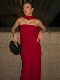 Verão 2026 Vestido Elegante Novo, ajustado à cintura, estilo médio, sexy, saia com padrão de busto e calça de peixe