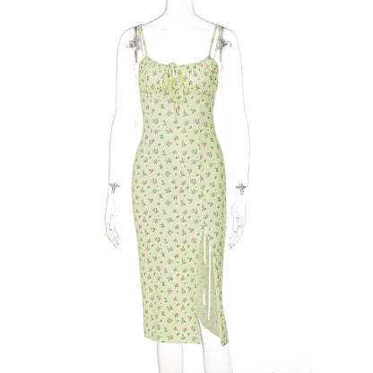 Europa e América 2026 Vestido Feminino Floral Com Fitas Altas e Quentes, dropshipping na Amazon, comércio exterior por grosso