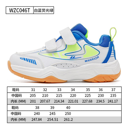 Novos ténis desportivos em pele, ténis de treino Warrior para rapazes e raparigas, sapatos casuais versáteis com velcro, sapatos leves com sola