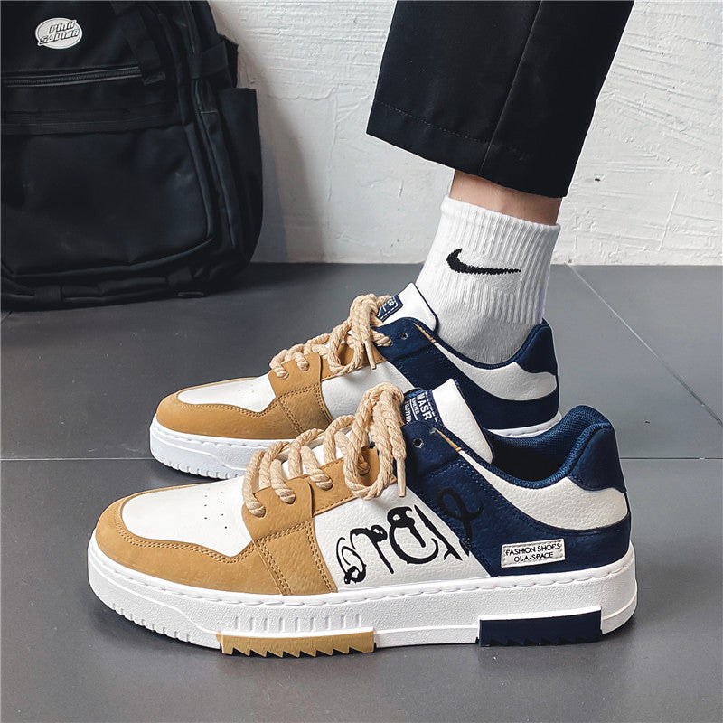 Sapatos masculinos de primavera, novos ténis desportivos casuais de 2024, ténis respiráveis de capota baixa, sapatos masculinos de nicho de design bestseller