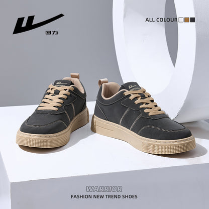 Warrior Simples Sapatos de Plataforma de Cor Sólida Negócios Sapatos de Trabalho para Homens de Deslocação Ténis Casuais Casuais Versáteis Casuais para Deslocações Diárias
