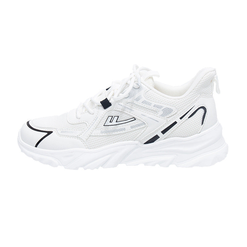 Sapatos Warrior de malha leve e respirável, ténis desportivos finos e refrescantes, sapatilhas desportivas de alto valor estético, com cordões baixos para homens