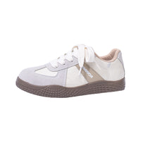 Saltos altos com dopamina guerreiro, sapatos casuais versáteis com atacadores, solas macias que não cansam os pés, sapatos de treino alemães femininos, sapatos planos coreanos