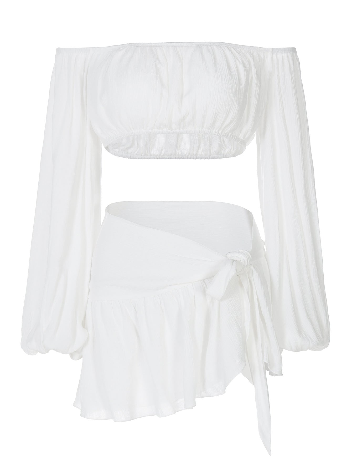Amazon Novo conjunto de saias curtas ultracurtas ultra-curtas ultra-curtas de moda de praia com mangas sem alças, top curto, ultra-curta