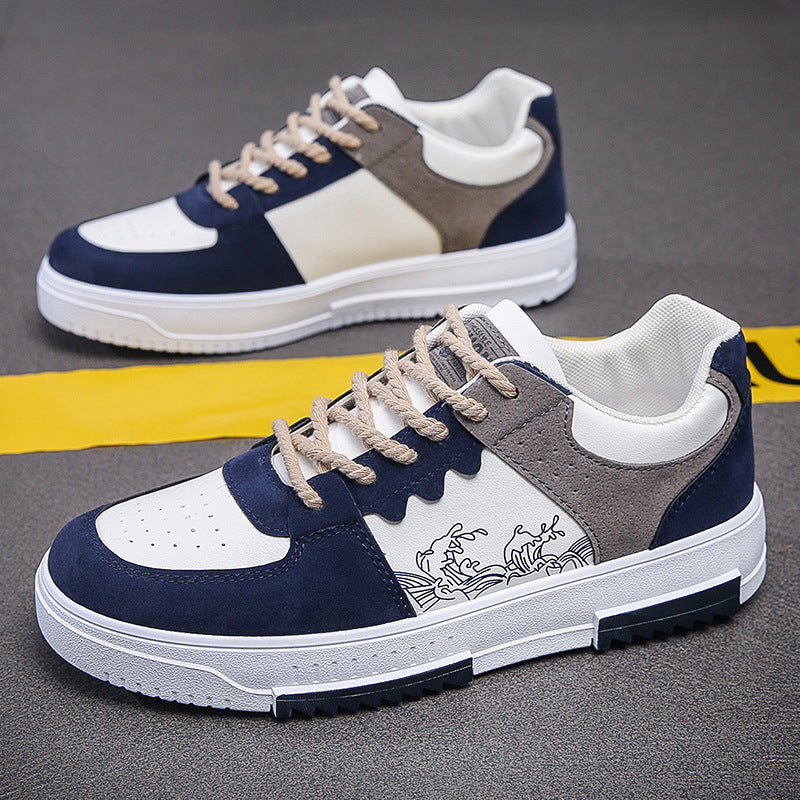 Verão 2025 Novos Sapatos Masculinos Versáteis Versáteis Baixos, Sapatos Desportivos Casuais Leves Famosos na Internet, Ténis de Estudante para Homens