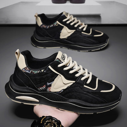 Novos Sapatos Casuais Desportivos com Sola Macia e Sola Moderna para Homens Verão 2025, Sapatos de Pai para Homens com Sola Grossa e Aumento de Altura