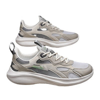 Sapatos de malha Warrior, leves, respiráveis e modernos, sapatos versáteis de sola grossa com atacadores degradados, novos ténis desportivos casuais para homens