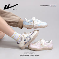 Warrior 2026 Novos sapatos confortáveis de camada única com blocos de cor baixos, design estético elevado, sapatos casuais, sapatos femininos de moda versáteis