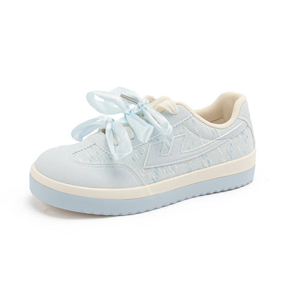 Os novos ténis de skate enérgicos e fofos com blocos de cor da Warrior, os singles retro femininos de estilo coreano de alta estética, sapatos casuais confortáveis e versáteis