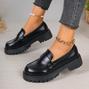 Comércio Estrangeiro Sapatos Pequenos de Couro Britânico JK Estilo Japonês para mulheres, Novos Sapatos Modernos de Primavera com Sola Grossa Estilo Universitário INS 2026