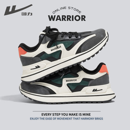 Os novos sapatos desportivos de pele baixo da Warrior, sapatos de casal modernos e modernos e versáteis, sapatos casuais quentes, confortáveis e de alto valor
