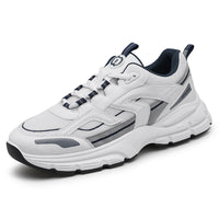 Masculino Verão Respirável, Versátil Casual Estudante Corrida, Viagens Desportos Pequenos Ténis Brancos Dad Port Trend com sola grossa e aumento de altura