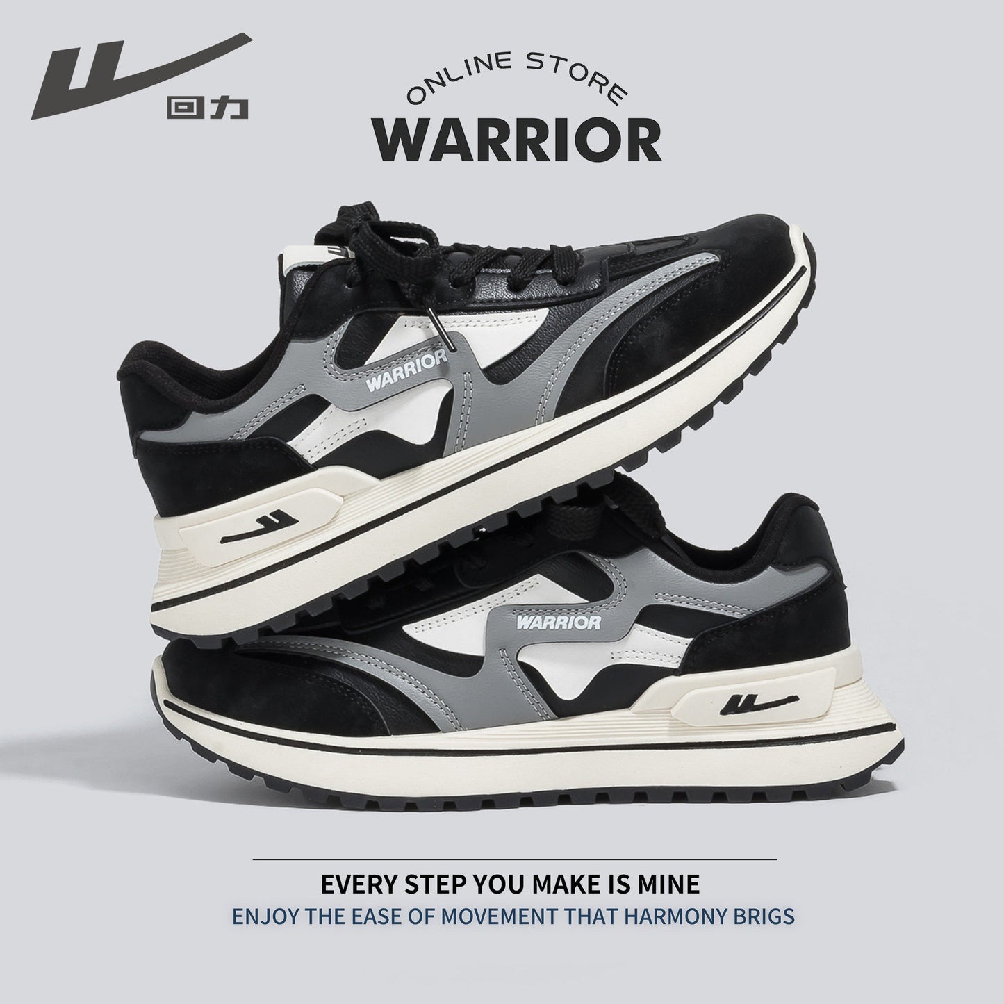 Os novos sapatos desportivos de pele baixo da Warrior, sapatos de casal modernos e modernos e versáteis, sapatos casuais quentes, confortáveis e de alto valor