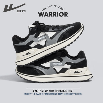 Os novos sapatos desportivos de pele baixo da Warrior, sapatos de casal modernos e modernos e versáteis, sapatos casuais quentes, confortáveis e de alto valor