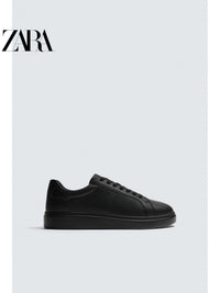 ZARA Coleção Verão 2026 - Sapatos Masculinos: Tênis Simples de Bico Quadrado, Sola Grossa e Cadarço Leve - 2201820 800