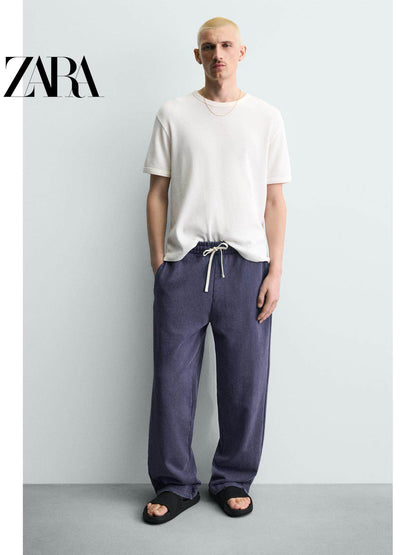 Sandálias masculinas ZARA Primavera/Verão 2026, de secagem rápida, em malha, cor sólida, para banheiro (código: 2720720 800)