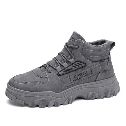 Botas Martin masculinas de primavera, calçado desportivo de cano alto e casual para homem, impermeáveis, antiderrapantes, de trabalho, de proteção para o trabalho, botas de caminhada para exterior