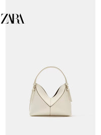 Bolsa feminina ZARA, lançamento da coleção verão 2026, com detalhes em costura, modelo mini com cordão e opção de bolsa transversal, código 6107810 719