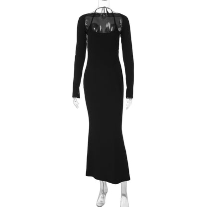 Roupa Feminina Transfronteiriça da Amazon 2026 Verão Novo Vestido Elegante Sexy Ombro Amarrado, Sem Costas, Exportação Grossista