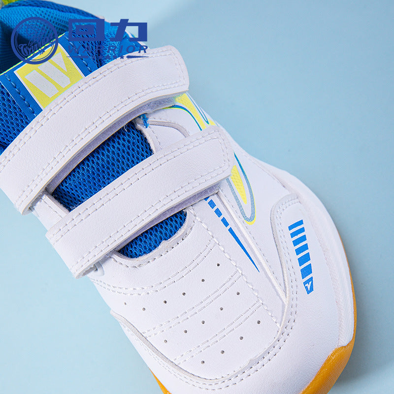 Novos ténis desportivos em pele, ténis de treino Warrior para rapazes e raparigas, sapatos casuais versáteis com velcro, sapatos leves com sola