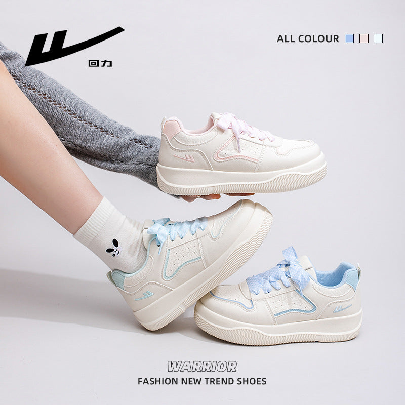 Sapatos plataforma versáteis e elegantes da Warrior, calçados femininos elegantes com blocos de cor, sapatos casuais confortáveis ao estilo coreano de alto valor estético