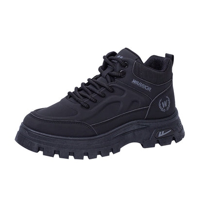 As novas botas Martin ao estilo britânico da Warrior, sapatos altos e robustos, sapatos casuais de trabalho para exterior, sapatos masculinos vintage vintage versáteis de outono