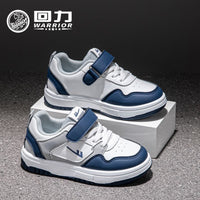 Ténis infantis Warrior color-block, sapatos casuais novos para raparigas na primavera, sapatos de estudante na moda com velcro, sapatos respiráveis