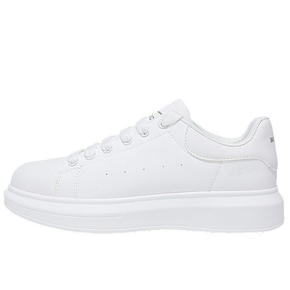 Ténis brancos Warrior transpiráveis em unissex com sola grossa, sapatos casuais confortáveis e confortáveis, estilo universitário, sapatos simples leves e modernos por grosso
