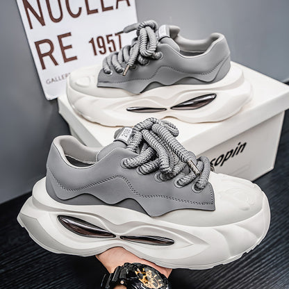 Sapatos de Homem 2025 Verão Novo Versátil Moderno Com Sola Confortável Com Almofada de Ar Confortável Para Aumentar a Altura Sapatos Desportivos Casuais para Homens