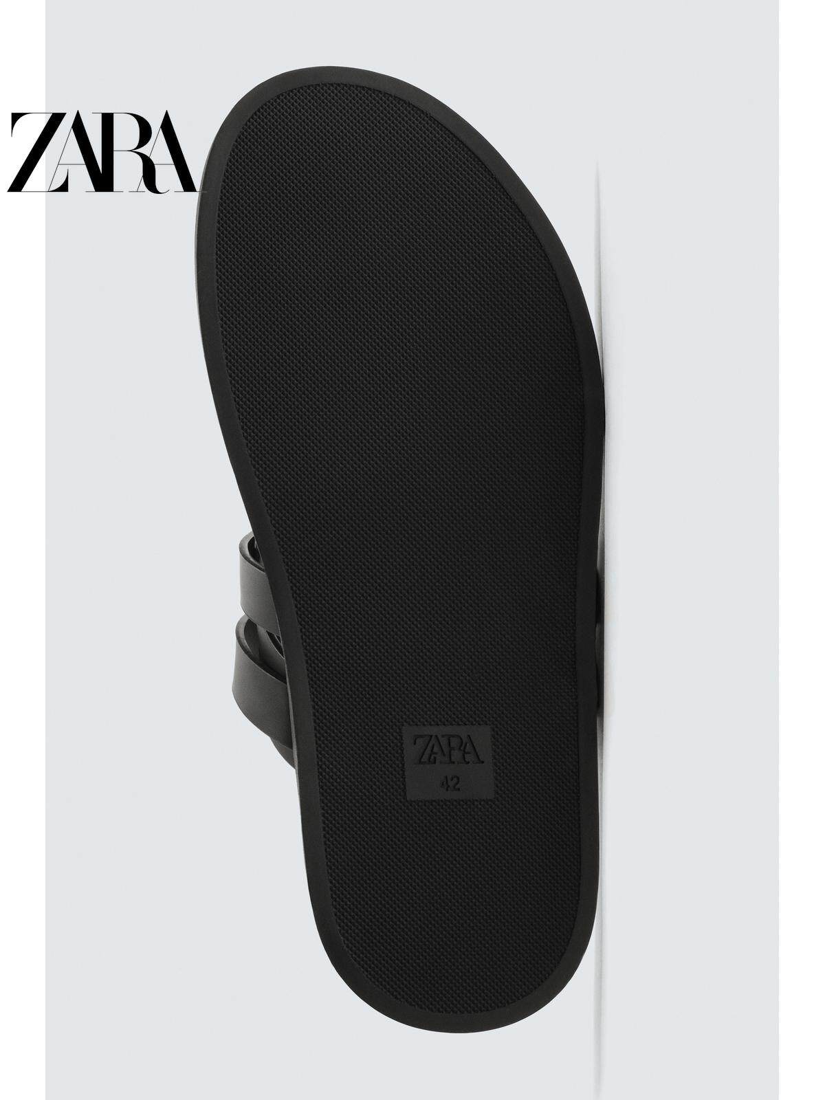 ZARA Coleção Primavera/Verão 2026 - Novos Sapatos Masculinos: Sandálias de dedo com fivela e múltiplas tiras - 2715720 800
