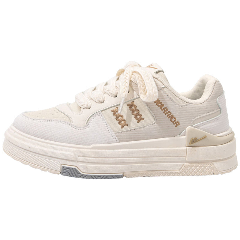 Sapatos de plataforma alta com blocos de cor Warrior, estilo universitário americano, ténis de alto valor, sapatos casuais femininos para alongar as pernas