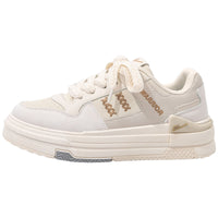 Sapatos de plataforma alta com blocos de cor Warrior, estilo universitário americano, ténis de alto valor, sapatos casuais femininos para alongar as pernas