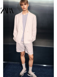 ZARA Coleção Primavera/Verão 2026 - Novos Sapatos Masculinos: Tênis Leves de Camurça com Cadarço - 2390720 802