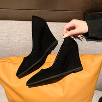 Comércio Estrangeiro Singles de Tamanho Grande com Bico Pontiagudo para Mulheres, Primavera/Outono 2025 Novos Sapatos de Trabalho Profissionais Simples e Elegantes de Estilo Coreano