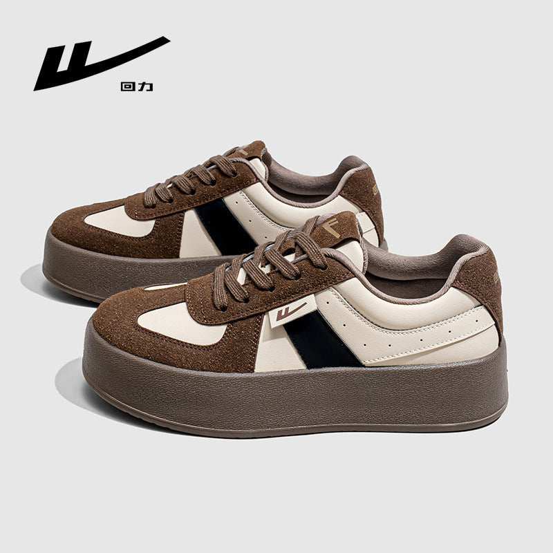 Os novos sapatos casuais Merard da Warrior, sapatos de treino moral versáteis na primavera, sapatos plataforma femininos com blocos de cor