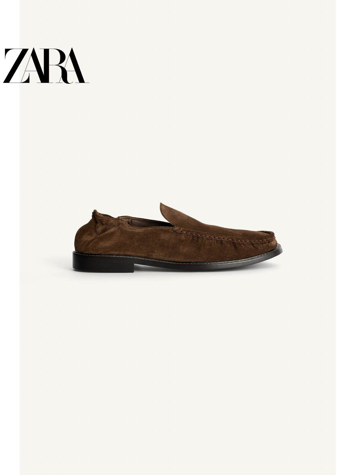 ZARA 2026 Primavera/Verão Novos Sapatos Náuticos Masculinos de Couro da Série Studio 2692720 700