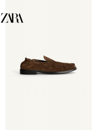 ZARA 2026 Primavera/Verão Novos Sapatos Náuticos Masculinos de Couro da Série Studio 2692720 700