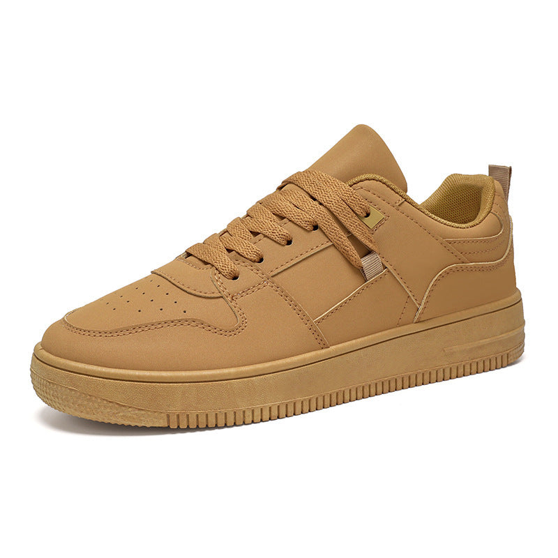 Sapatos masculinos de verão, sapatos novos e respiráveis, ténis desportivos casuais da moda e versáteis de cor trigo para estudantes, sapatos modernos