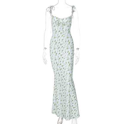 Europa & América 2026 Verão 2026 Novo Vestido Floral Pequeno de Alta Alta Com Alta Vestido Vestido Feminino Comércio Exterior Amazon Roupa Feminina Grossista