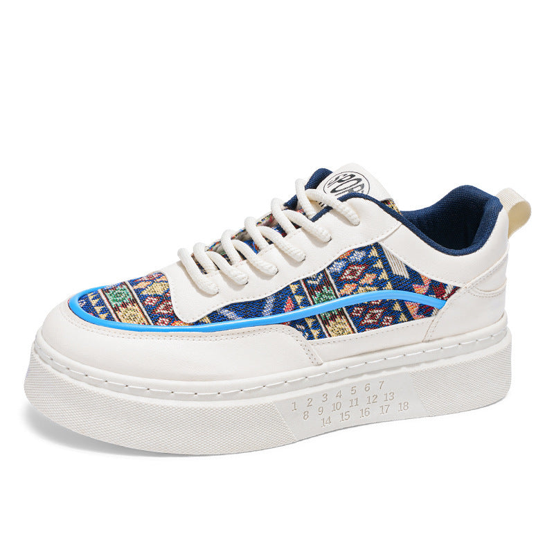 Verão novos sapatos masculinos respiráveis, estilo coreano, versáteis, modernos e de design de nicho, sapatos desportivos casuais de quadro branco