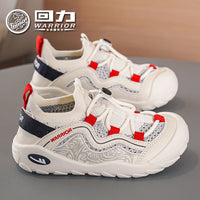 Os novos sapatos enérgicos de rapazes e raparigas com blocos de cores da Warrior, sapatos desportivos versáteis e confortáveis e de alta estética, sapatos simples e respiráveis de malha simples