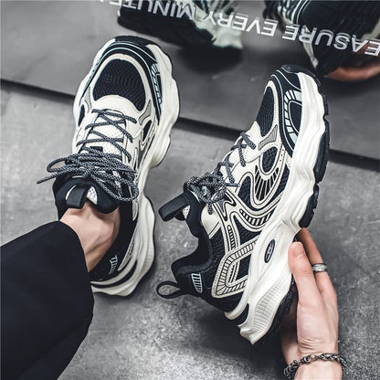 Sapatilhas masculinas 2025 novas sapatilhas desportivas casuais na moda respiráveis de verão, sapatilhas versáteis de rede para corrida para corrida que aumentam a altura
