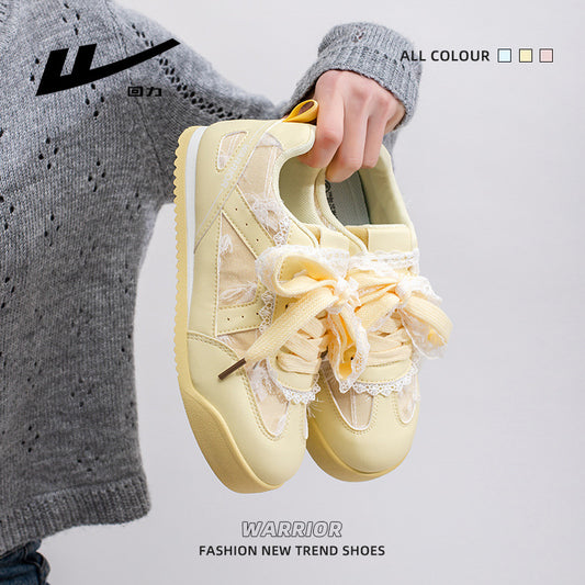 Os novos sapatos casuais versáteis e confortáveis e confortáveis da Warrior, singles femininos modernos de alta aparência, design de ténis de treino coreano-alemães
