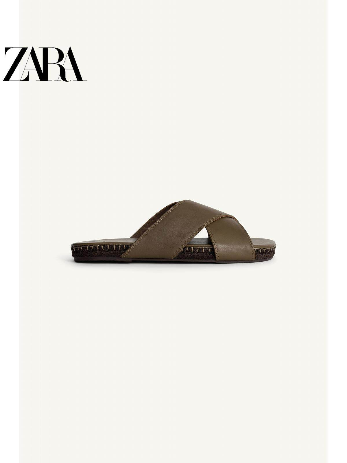 Sandálias de couro com tiras cruzadas da nova coleção masculina Studio Series Primavera/Verão 2026 da ZARA (código: 2798720 500)