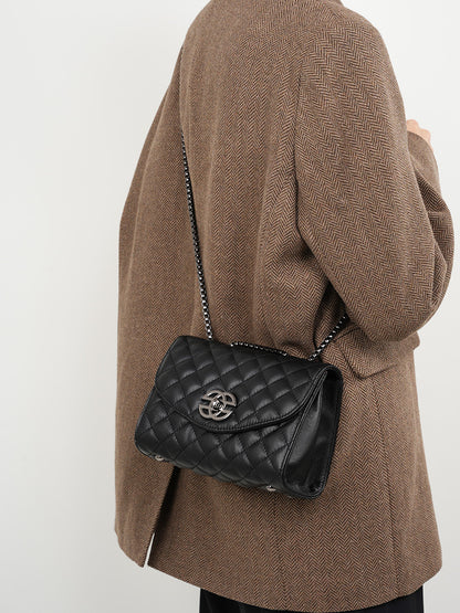 Malas femininas mais vendidas, estilo novo de nicho coreano, malas de corrente, couro genuíno de luxo leve de luxo cross-roll de gama alta para primavera/verão