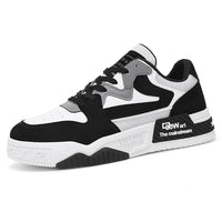 Sapatos Masculinos 2025 Novos Ténis Panda Primavera Respiráveis Pretos e Brancos Desportivos Casuais Masculinos Sola Grossa e Aumento de Altura Sapatilhas da Moda